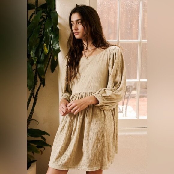 Free People Beach Get Obsessed Baby Doll Dress Off White Cream XL - Picture 1 of 7